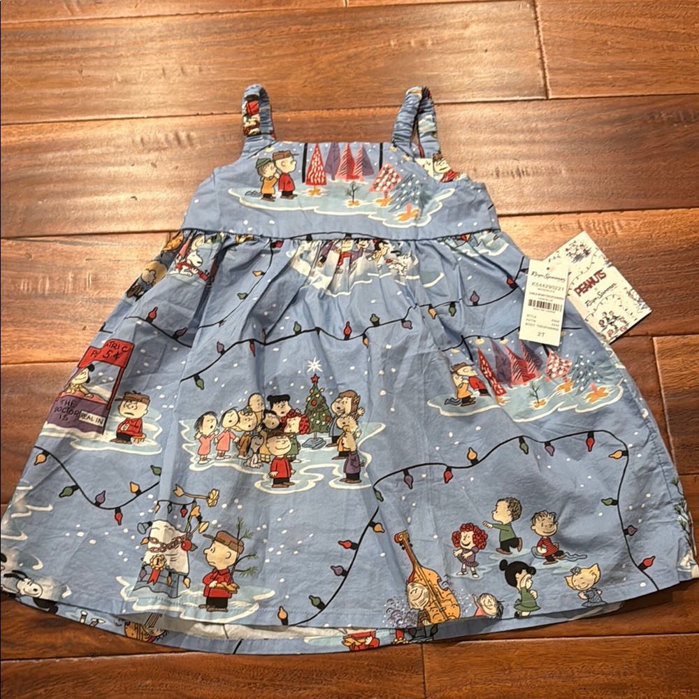 Peanuts Blue Holiday Dress